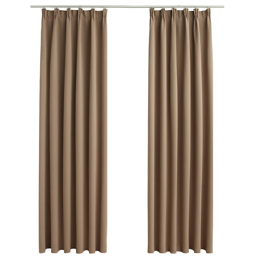 Tende Oscuranti con Ganci 2 pz Grigio Talpa 140x245 cm 134440
