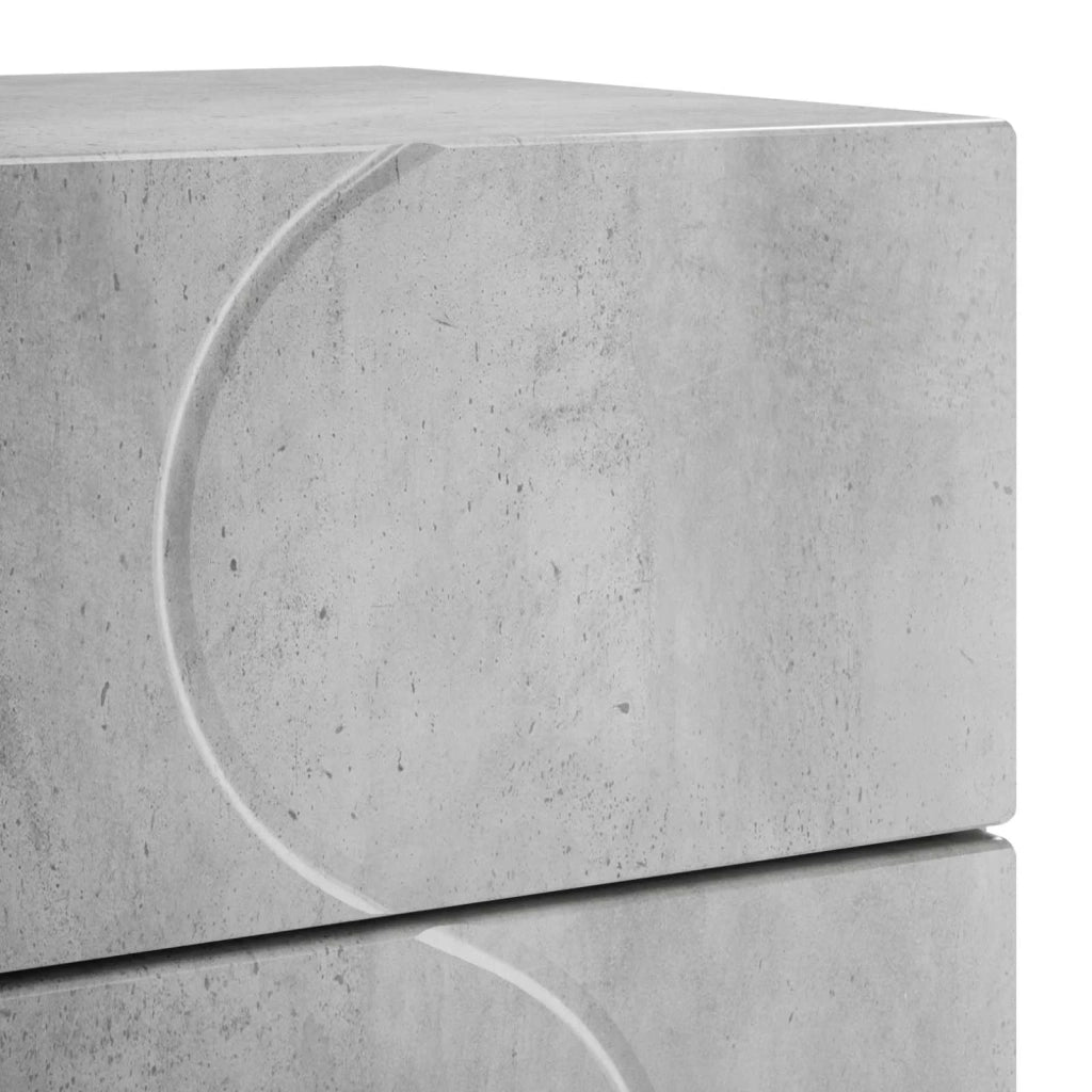 Armadio da Notte 2 pcs Grigio Cemento 33,5 x 34,5 x 60 cm 8011430