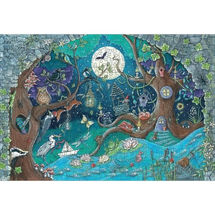 Puzzle in legno 500 pezzi Foresta fantastica