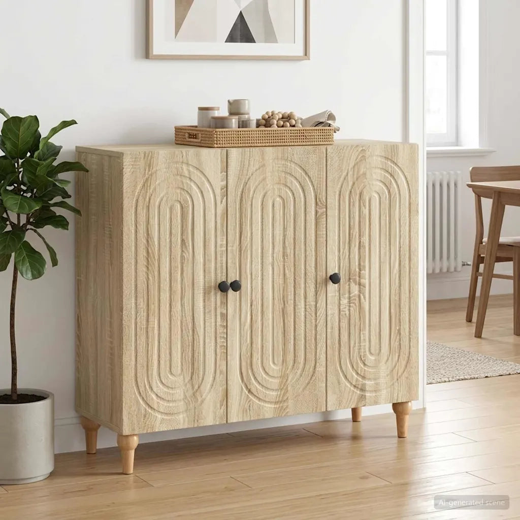 Credenza Rovere Sonoma 89 x 34,5 x 80 cm Legno ingegnerizzato 894187