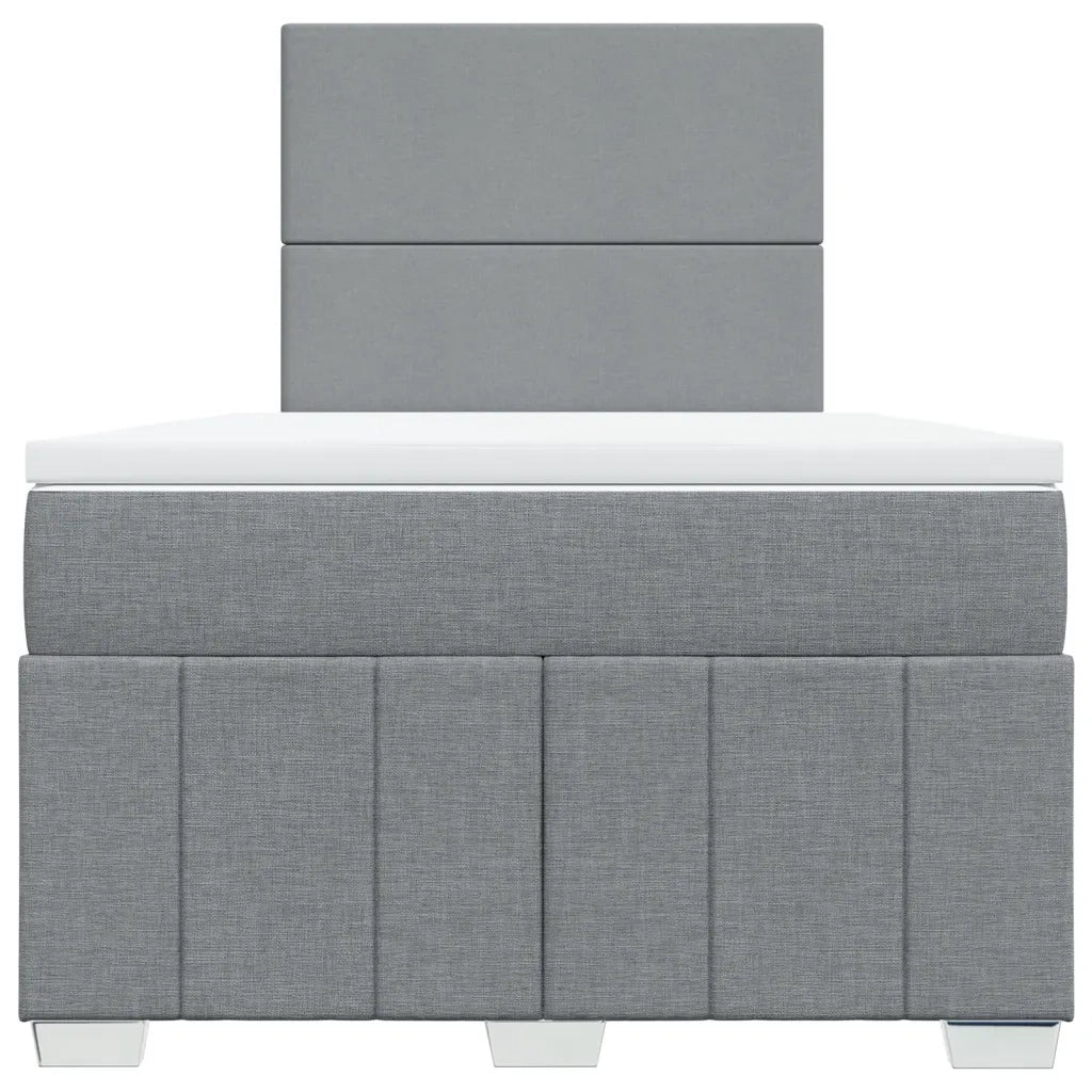 Giroletto a Molle con Materasso Grigio Chiaro 120x200cm Tessuto 3293928