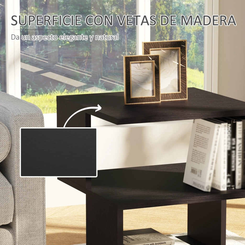 Tavolino da salotto 3 livelli ¨C Zephmum ¨C 40x40x43 cm nero
