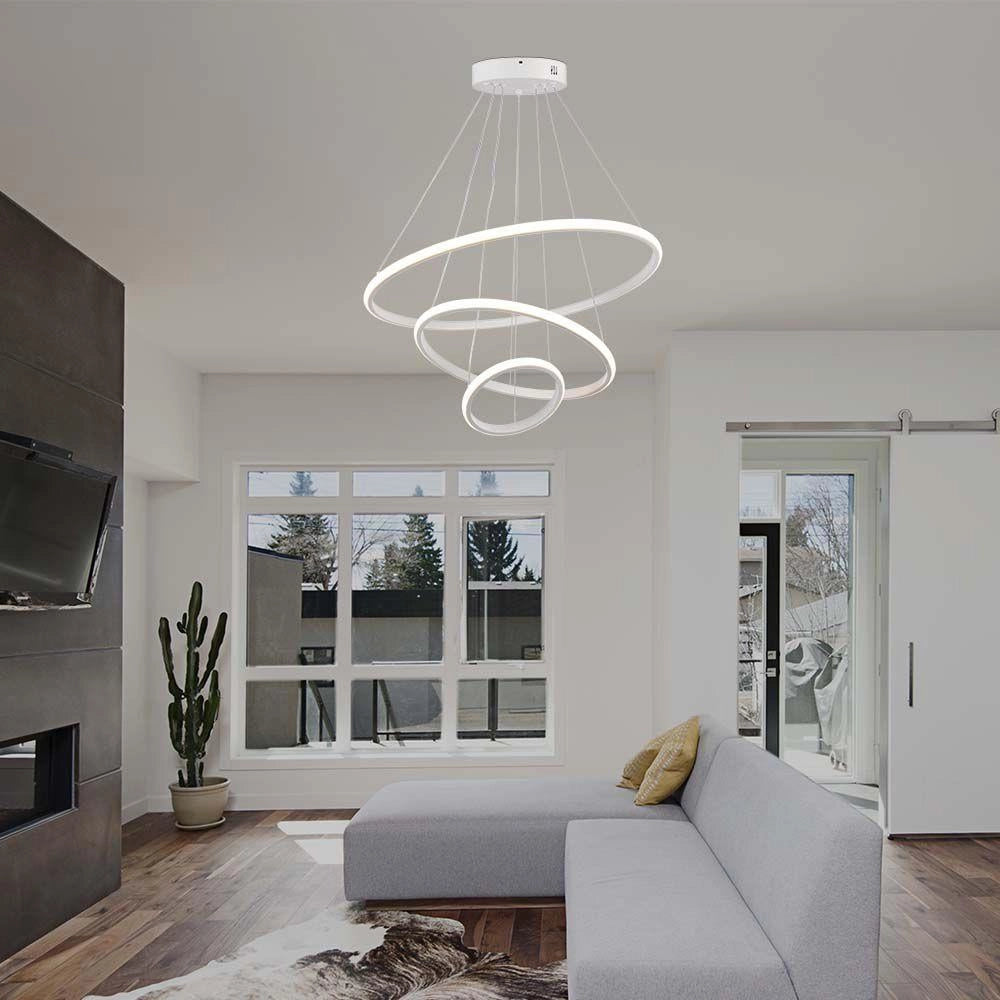 Lampadario LED 3 anelli 3000K bianco V-TAC VT-7816