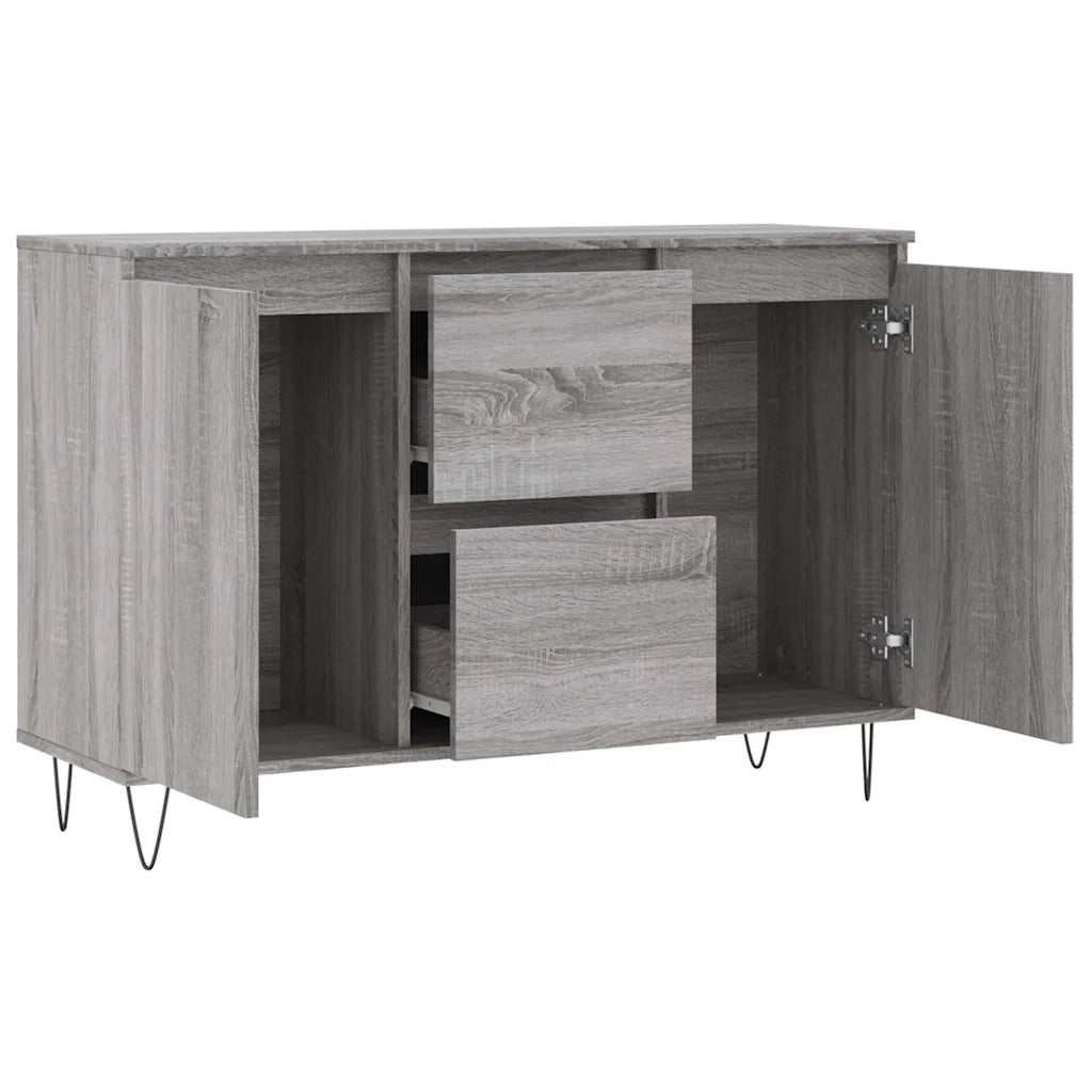 Credenza Grigio Sonoma 101,5x35x70 cm in Legno Multistrato 827210