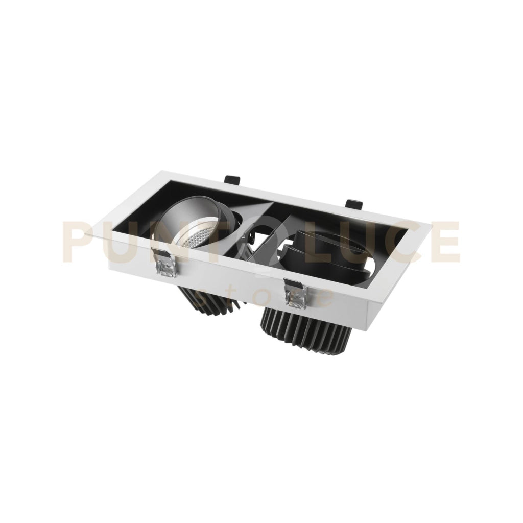 INCASSO LED APOLLO NERO 60W 5800LM 3000K ORIENTABILE 35,5X18,8X7,7CM