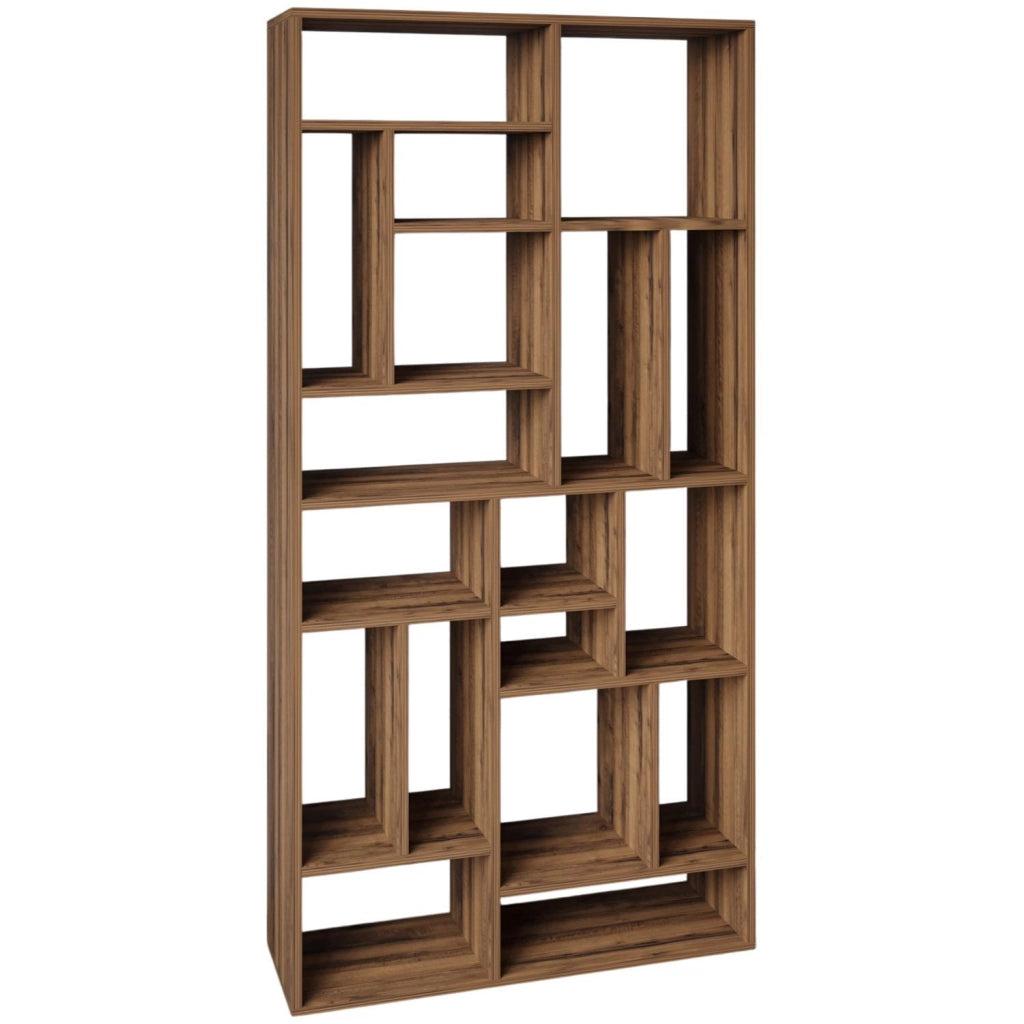 Libreria in legno "Nicola" - 90 x 30 x 180 cm - Marrone