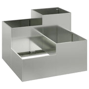 Fioriere | Cassetta per fiori | Vaso da giardino Argento 80 x 80 x 60 cm Acciaio zincato
