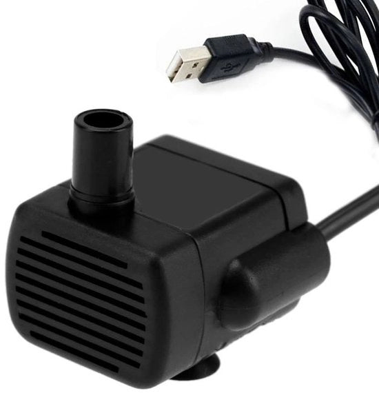 Pompa acquario mini - 200L/H pompa ad alta pressione - Nero - Pompa per acquario e laghetto - Ideale per giardino e decorazione