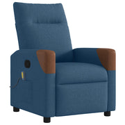 Poltrona Massaggiante | Sedia Relax Reclinabile Blu in Tessuto