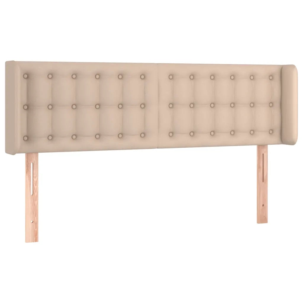 Testiera Cappuccino a LED 147x16x78/88 cm in Similpelle