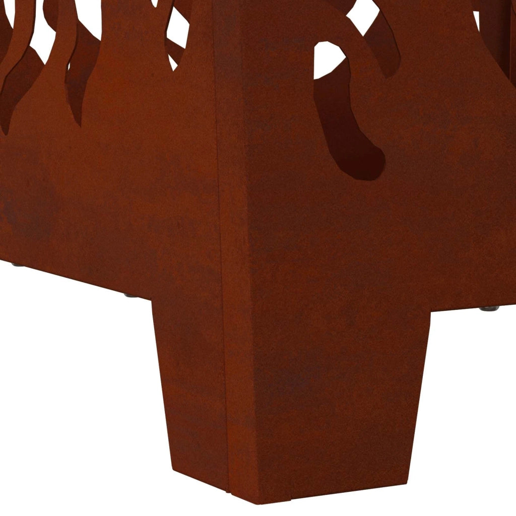 Focolare Marrone 40 x 40 x 40 cm acciaio corten CFW4270602
