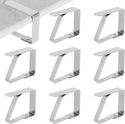 Set di Clip per Tavolo in Acciaio Inossidabile - 8 pezzi - Clip Regolabili 5 x 4 cm - Antiscivolo - Per Esterno - Ideali per Feste