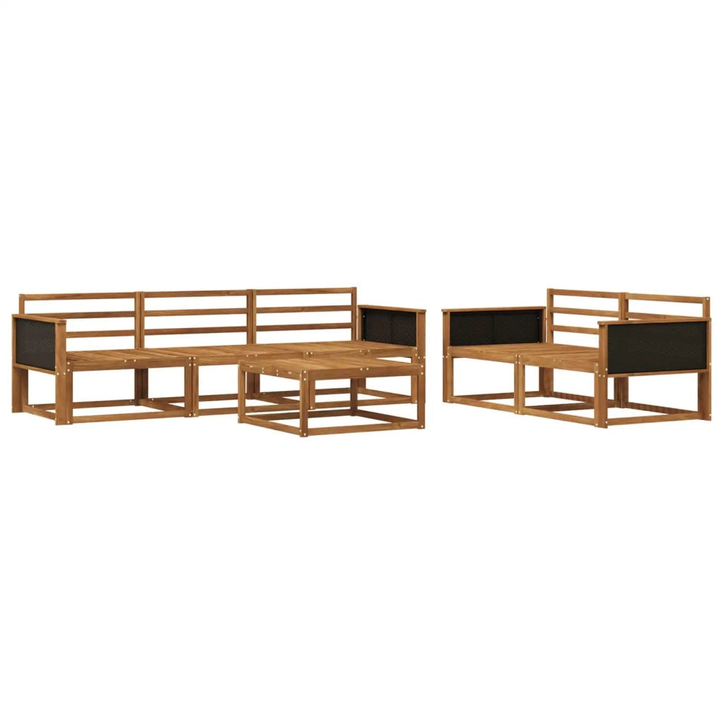 Set di divani da esterno 6 pcs Naturale