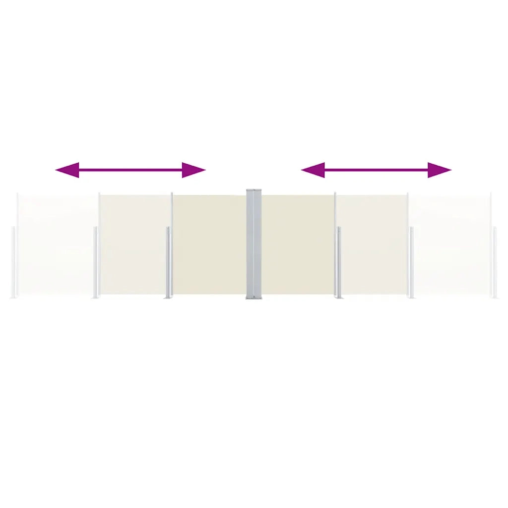 Tenda da Sole Laterale Retrattile Crema 120x1000 cm 48479