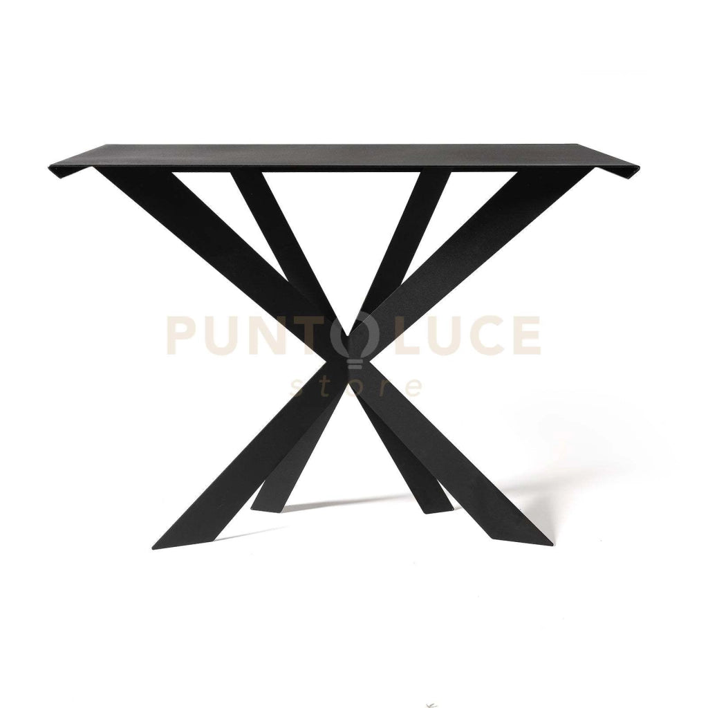 consolle in stile moderno exsodus zeus Nero in Ferro 110x35x80cmh