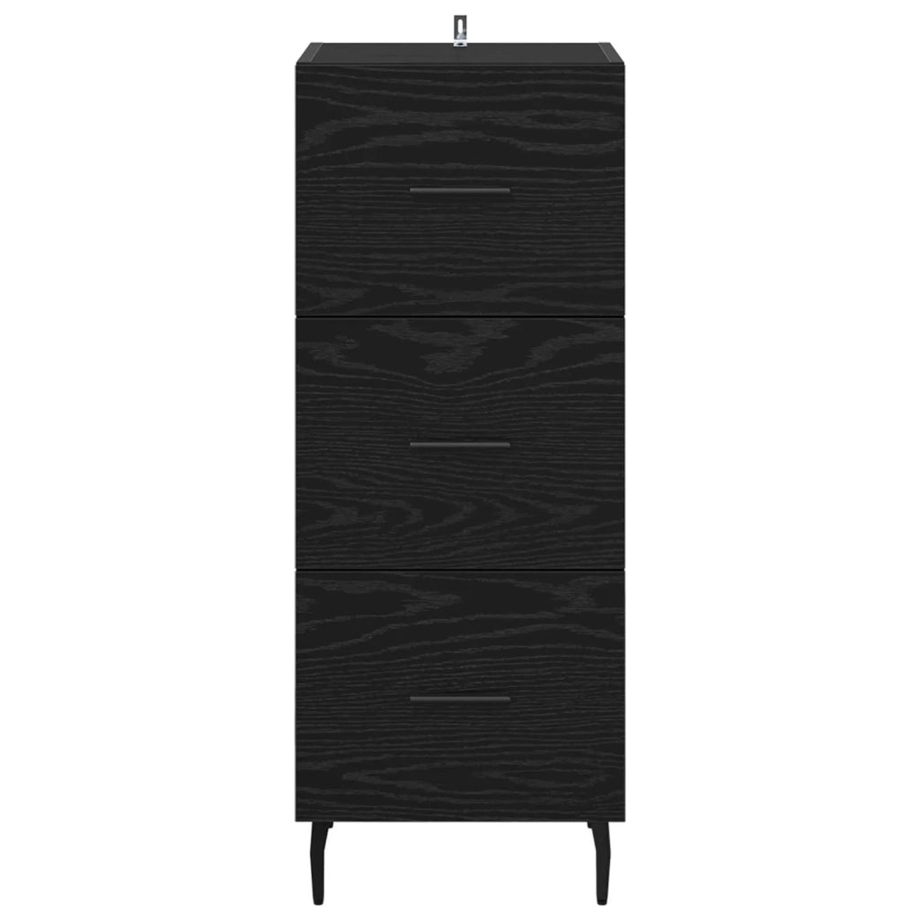 Credenza Rovere nero 34 x 34,5 x 90 cm Legno multistrato 881578