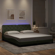 Giroletto con LED senza Materasso Grigio Chiaro 180x200 cm in Velluto