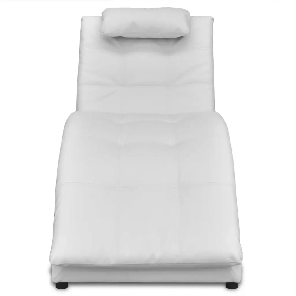 Sedia a Sdraio con Cuscino Bianca in Similpelle CFW3278016