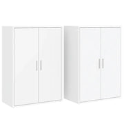Credenze 2 pz | Madia | Buffet da pranzo | Armadio da pranzo Bianche 60x31x84 cm in Legno Multistrato