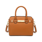 Borsa a tracolla da donna in vera pelle, colore marrone.