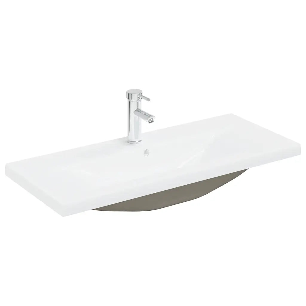 Mobile da Bagno con Lavabo Integrato e Rubinetto Legno Antico