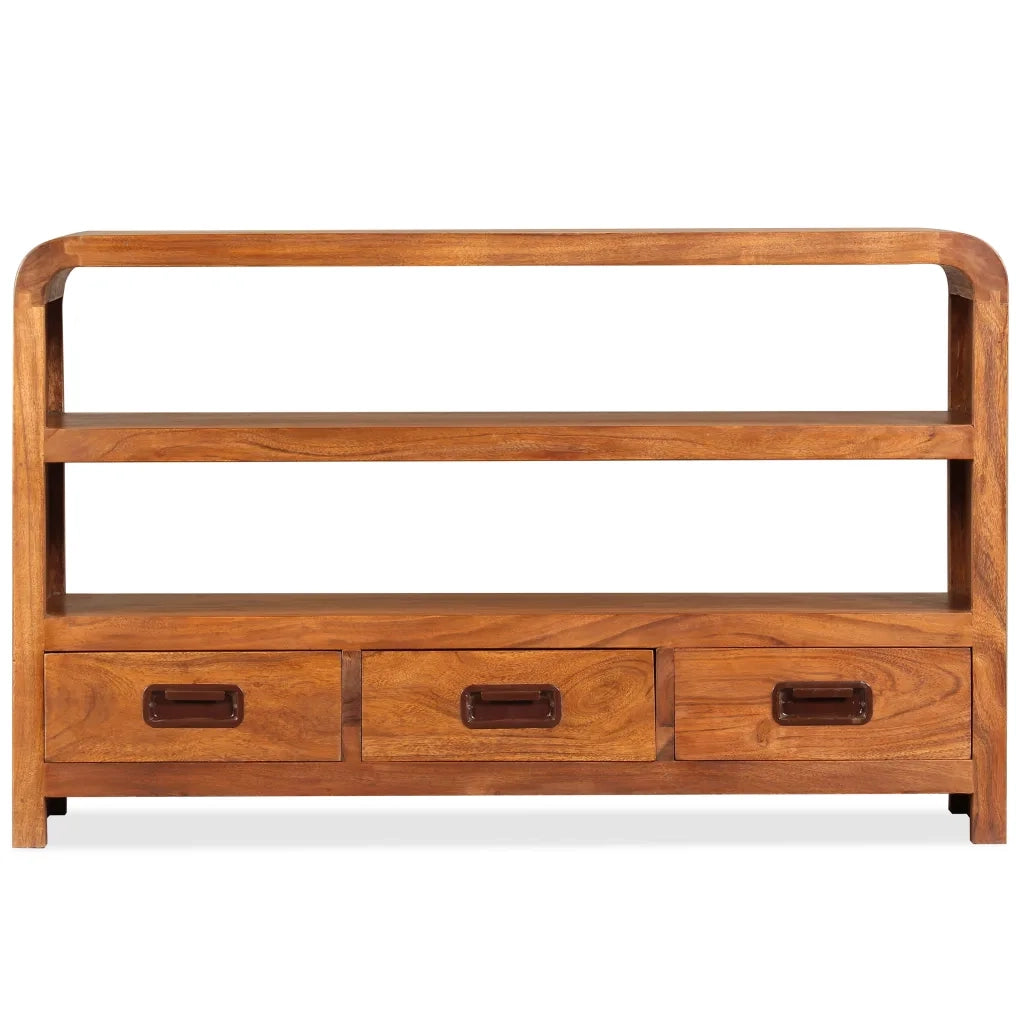 Mobile Porta TV in Legno Massello di Acacia 90x30x55 cm 244681