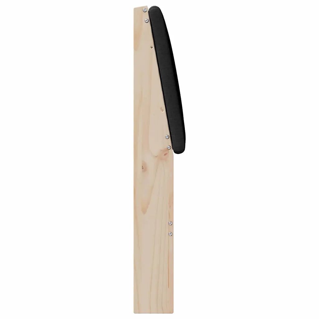 Testiera | Testata imbottita Nero 180 cm Pino massello