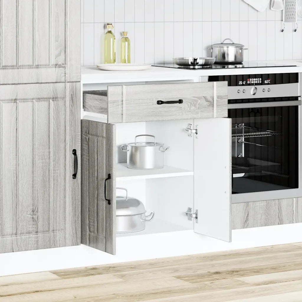 Base da Cucina Lucca Grigio Sonoma in Legno Multistrato 853733
