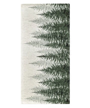 Tappeto moderno ABETI VERDE disegno foresta aghifoglie di montagna, passatoia cucina multiuso lavabile in lavatrice e anti-scivolo cm.55x190