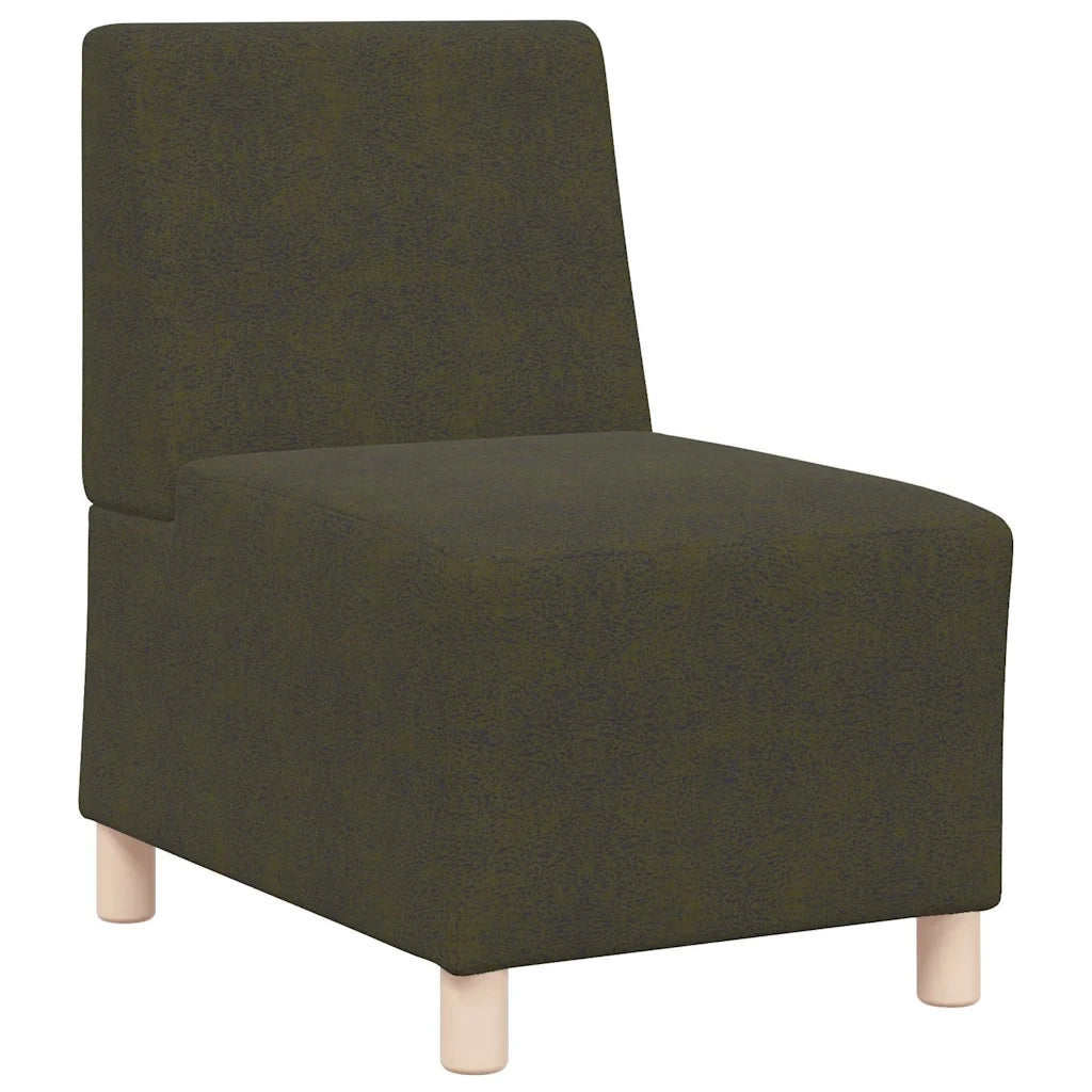 Divano Sedia senza Braccioli Verde Militare 55 cm in Similpelle Scamosciata