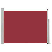 Tenda da sole laterale retrattile/schermo privacy per patio giardino terrazza balcone 100 x 500 cm rosso 02_0007194