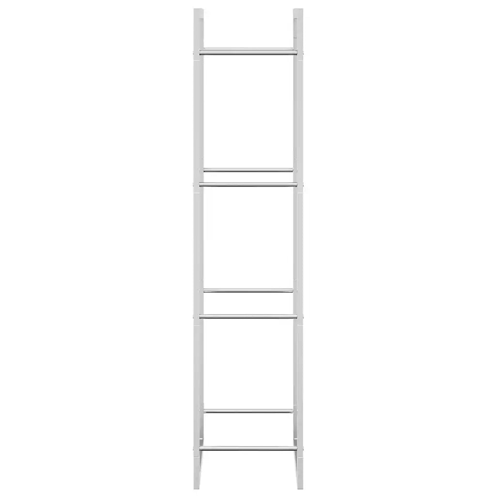 Portalegna-Scaffale per Legna 50x28x132 cm in Acciaio Inossidabile