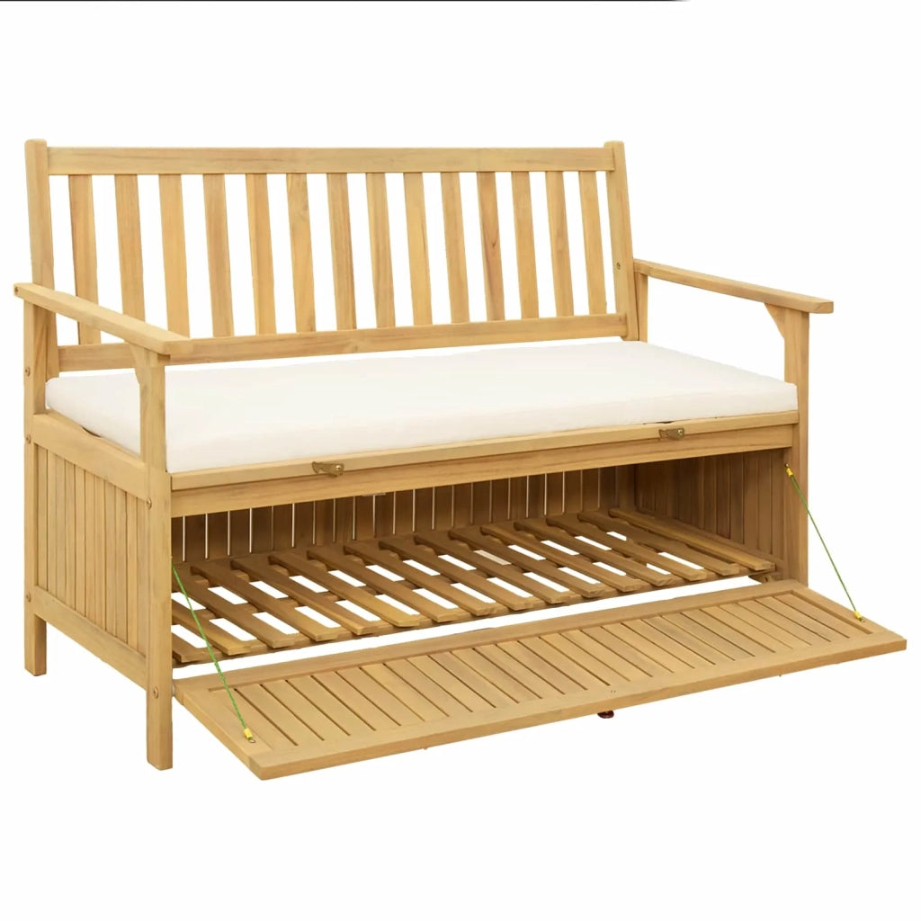 Panchina con contenitore con cuscino con porta 120 x 63 x 84 cm 42026791