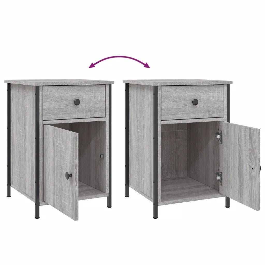 Comodino-Tavolino da notte Grigio Sonoma 40x42x60 cm in Legno Multistrato 495110