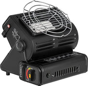 2-in-1 Riscaldatore a Gas Portatile & Cottura per Campeggio e Outdoor 1.3kW - Riscaldatore a Infrarossi con Bruciatore Ceramico e Compatibilità con Gas Butano - Ideale per Tende, Caravan e Uso Esterno