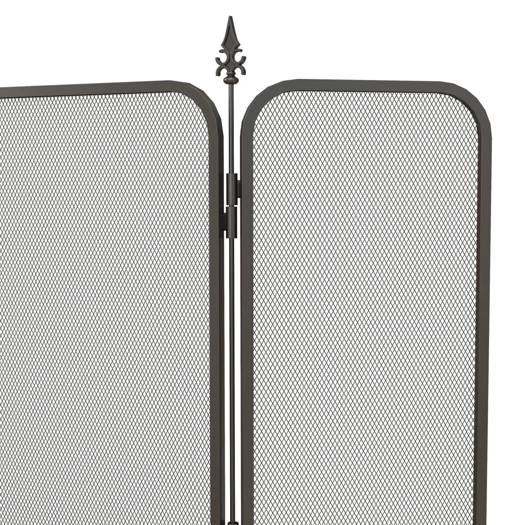 Parascintille con Antine 96x1,3x56 cm in Metallo Nero