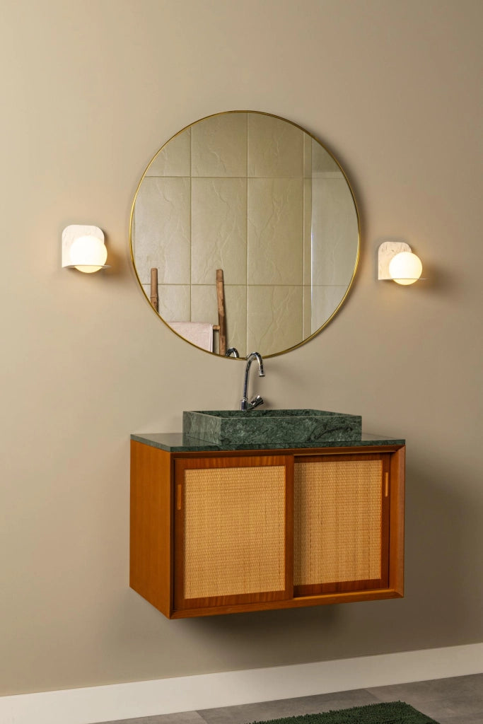 Applique bagno DAVY Lucide 1xG9 IP44 marmo vetro sfera
