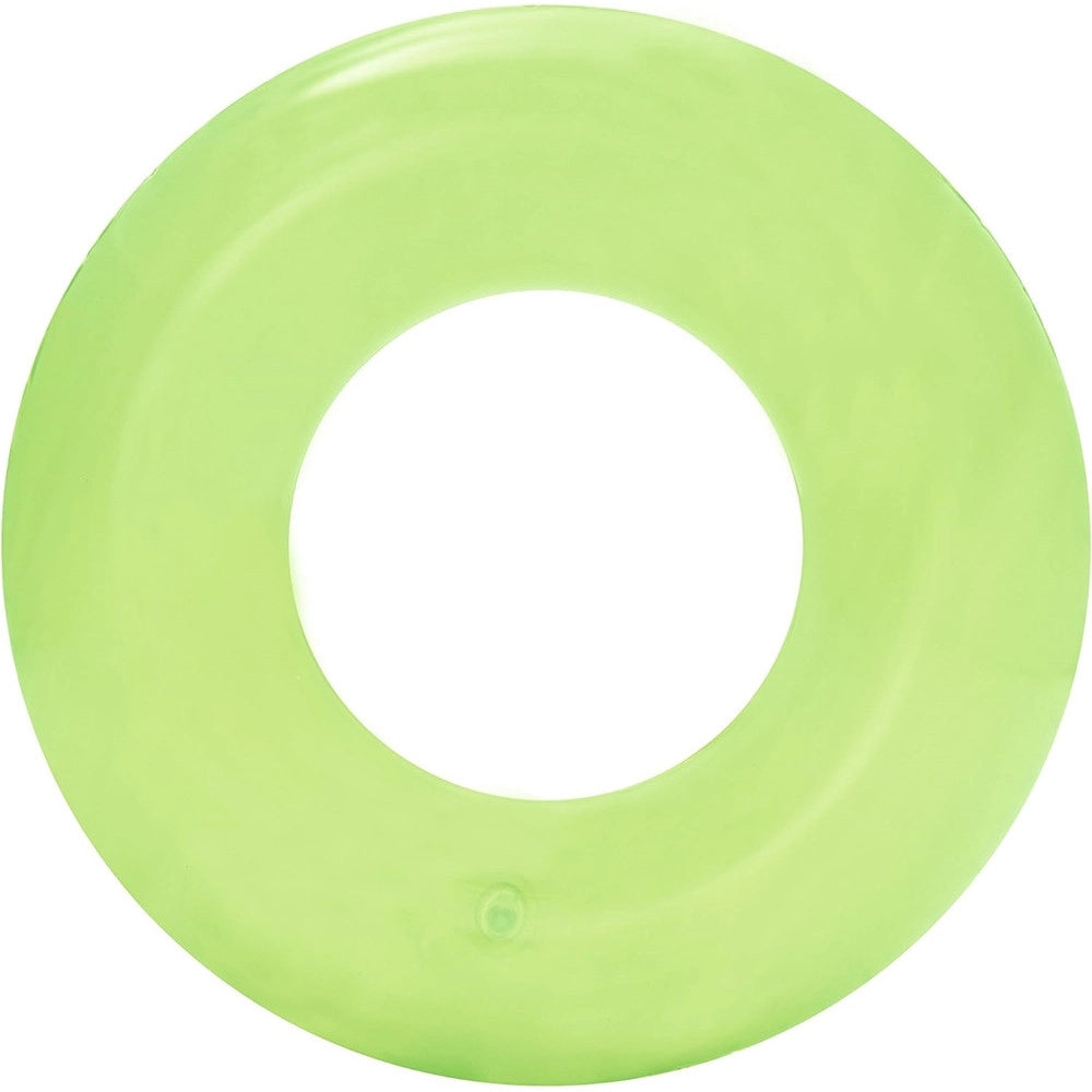Trade Shop - Salvagente Gonfiabile Trasparente Colorato Ciambella Per Bambini Anello ø51cm 016136 -