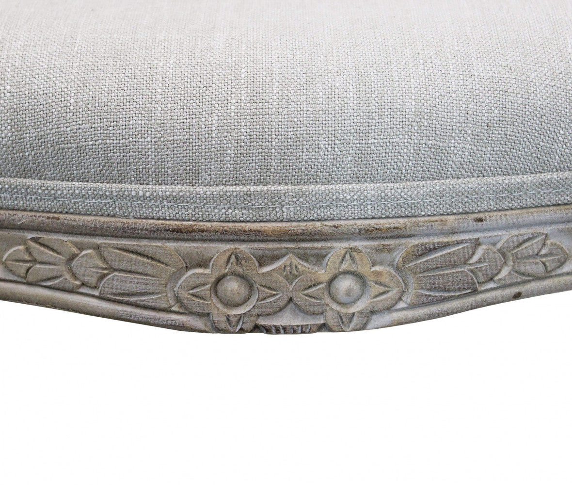 Sedia Romy 52x49x90 h cm in Legno e Tessuto Grigio