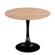 LÚZETE - TAVOLO SAN ANTONI Ø90 CM GAMBA NERA Ø90 CM PIANO NATURALE