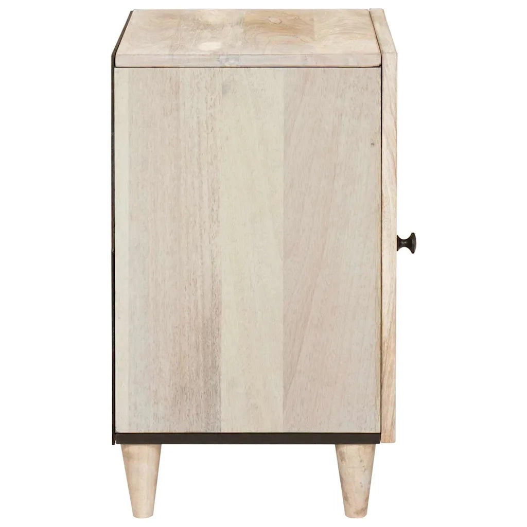 vidaXL Mobile da Bagno Bianco 38 x 33.5 x 160 cm Legno Massiccio Mango
