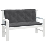Cuscini Panca Giardino 2pz Antracite MÃ©lange 120x50x7cm Tessuto