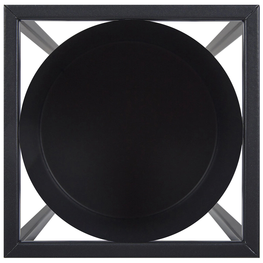 Vaso per Fiori stile Moderno Alto 15 x 15 x 50 cm in Metallo Nero