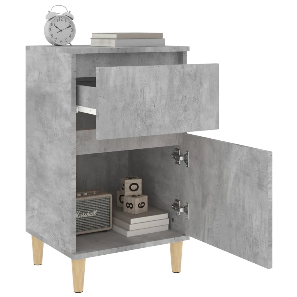 Comodini 2 pz Grigio Cemento 40x35x70 cm 819701