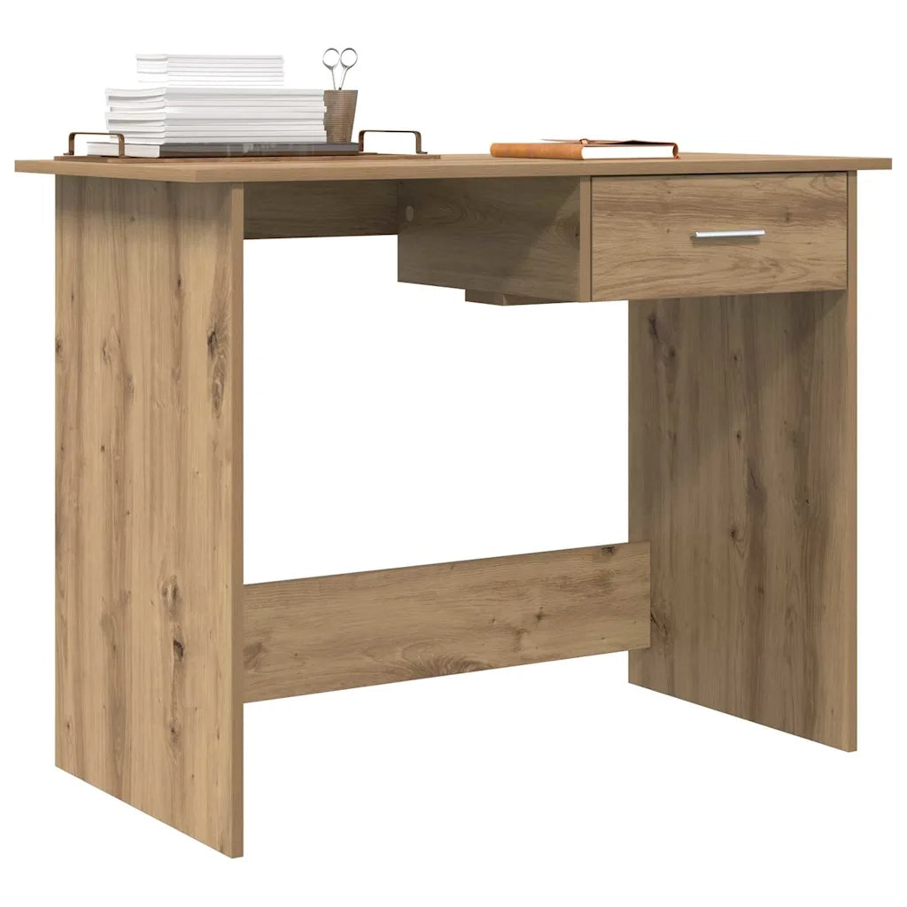 vidaXL Scrivania rovere artigianale 100 x 50 x 76 cm Legno multistrato