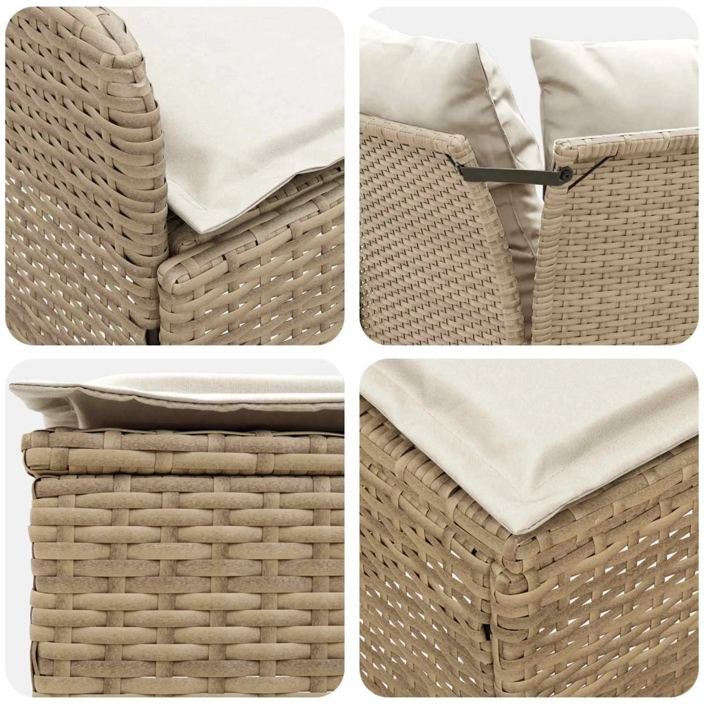 Set di Mobili 8 pz Beige e Crema Rattan in PE 3422199