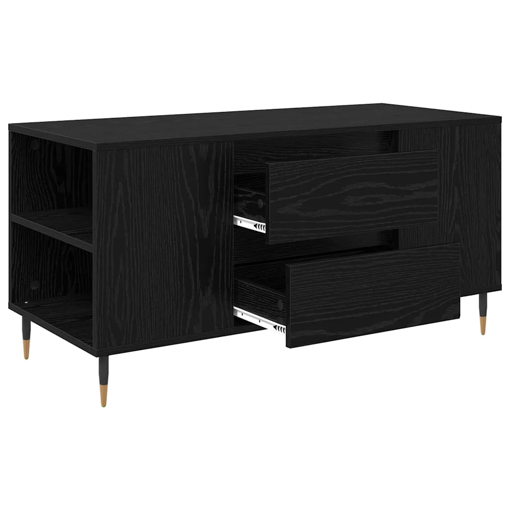 Tavolino da salotto con cassetto Rovere Nero 102 x 44,5 x 50 cm 882680