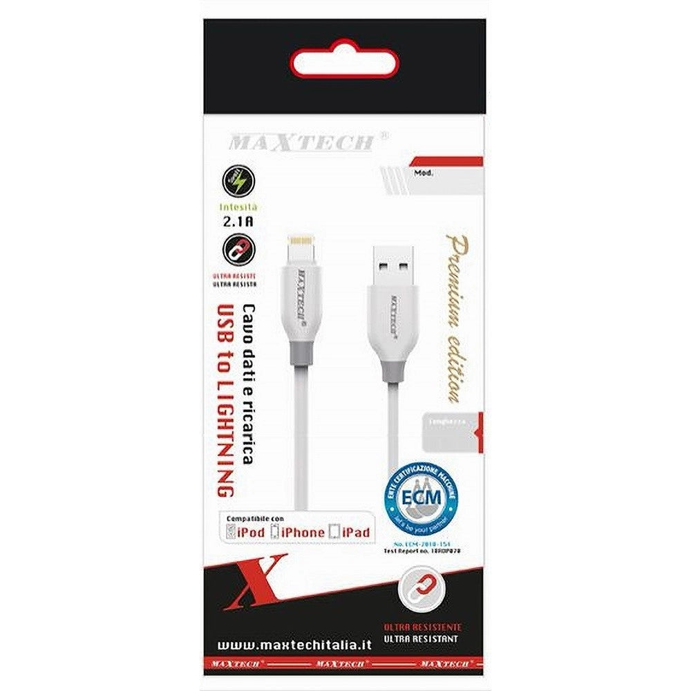 Trade Shop - Cavo Dati Da Usb A Connettore Lightning Ricarica 2.1a 1.5 Mt Per Iphone F-ip029 -