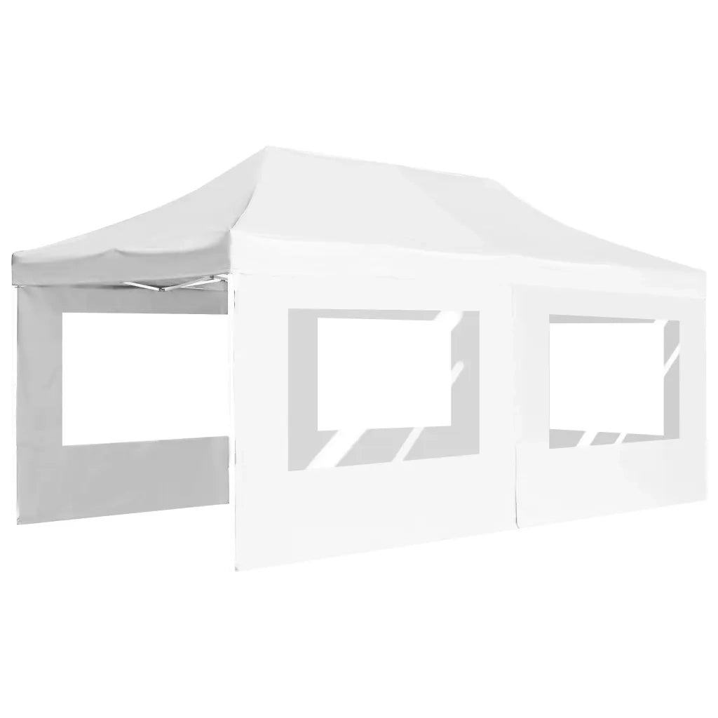 Gazebo Professionale Pieghevole Alluminio e Pareti 6x3m Bianco cod mxl 60036