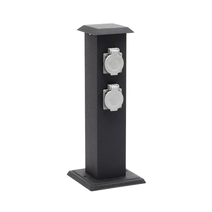 Colonna multipresa da giardino con 4 prese metallo Palo presa multipla esterno